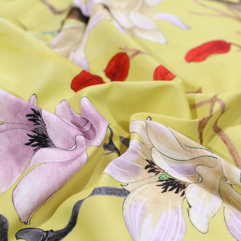600TC Egyptian Cotton Bedding Set – Birds & Flowers Leaf Print, 16 Colors, Queen to US King