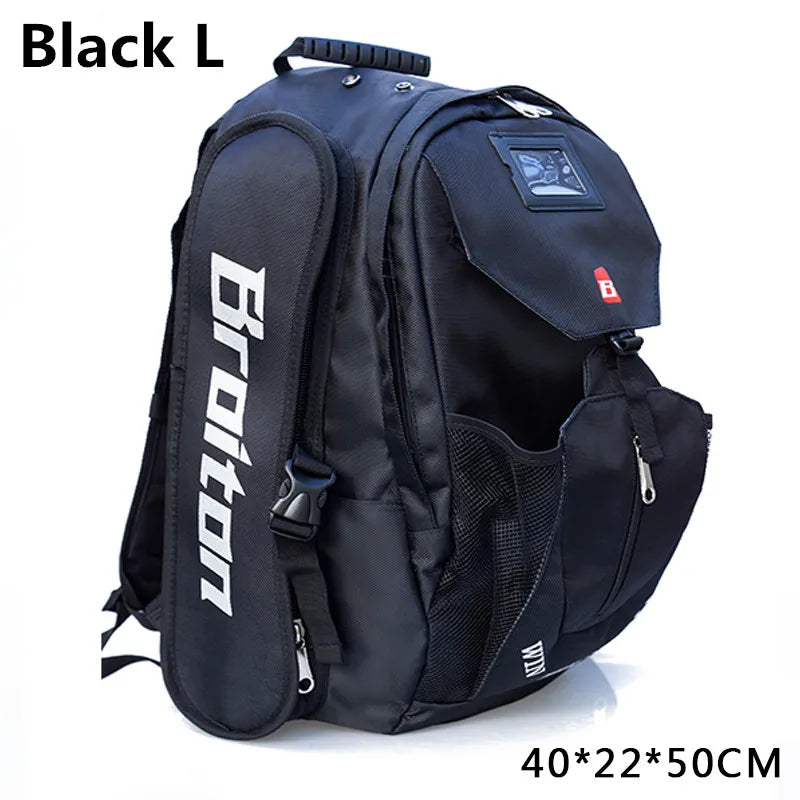 Inline Speed Skates Backpack – Helmet & Protective Pads Container Roller Skating Bag for 4x110mm & 3x110mm Skates