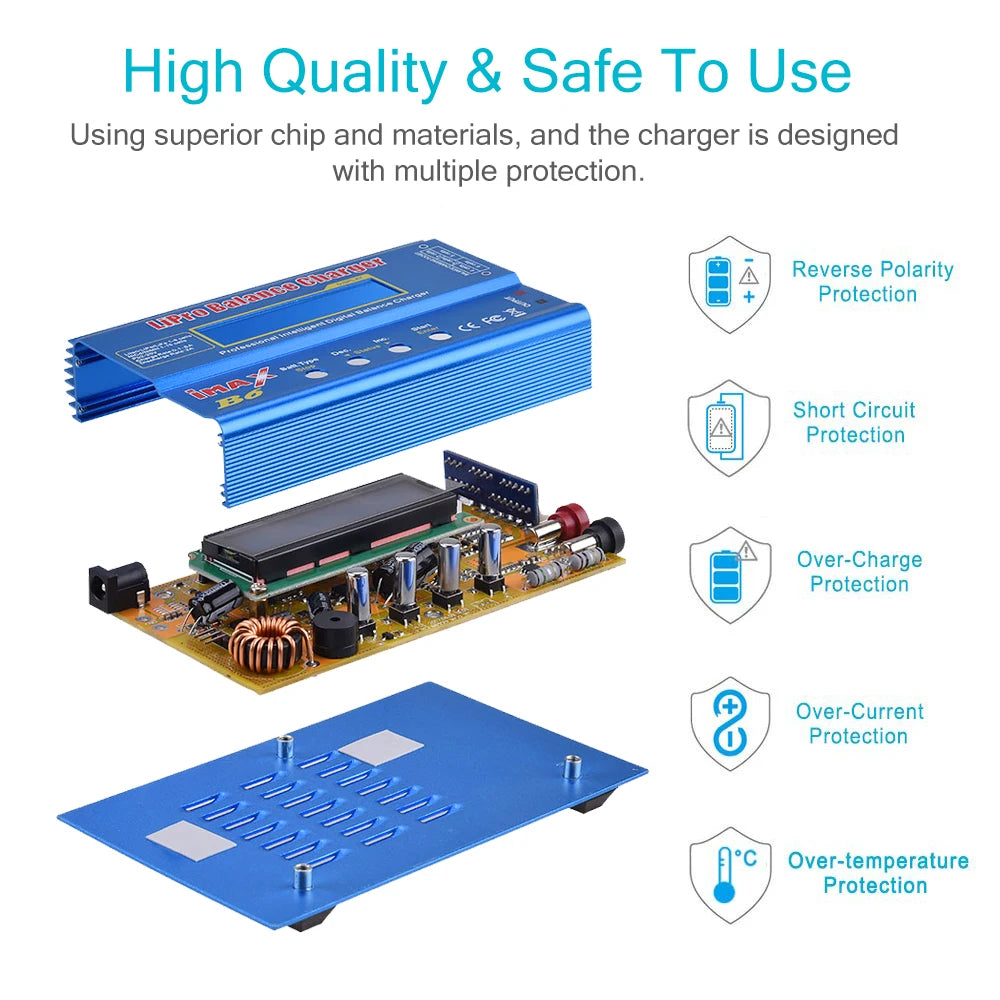 iMAX B6 80W LiPo Balance Charger Discharger – NiMH, Li-ion, NiCd, LiFe, Pb with 15V 6A Adapter