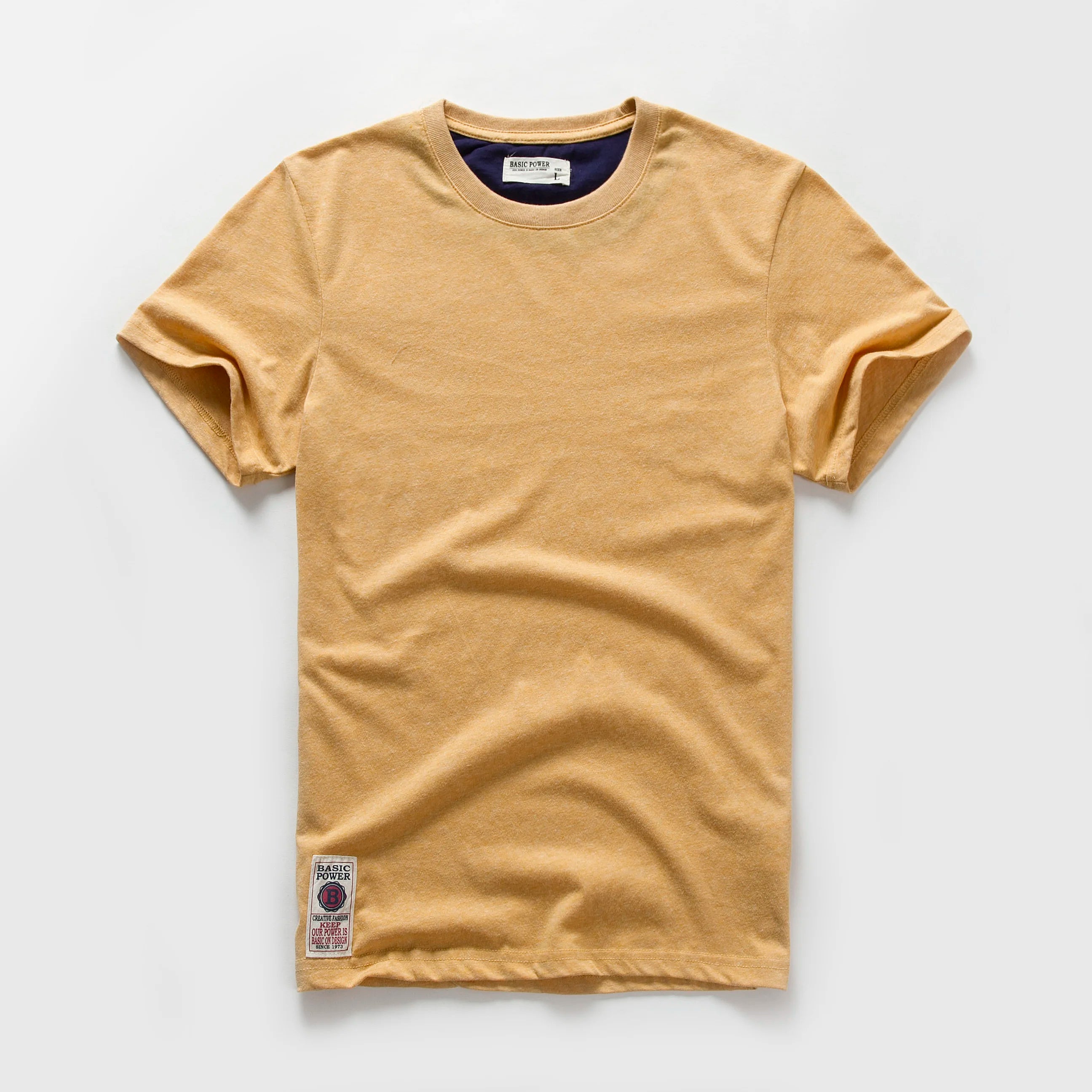 Men's Solid Color O-Neck Cotton T-Shirt — Everyday Essential Tee