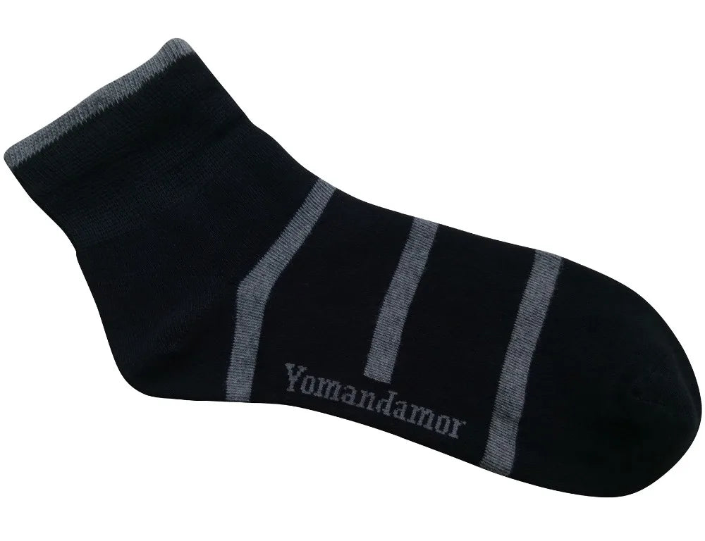 Men's Bamboo Diabetic Ankle Socks – 6 Pairs Seamless Toe Non-Binding Top Size 10-13
