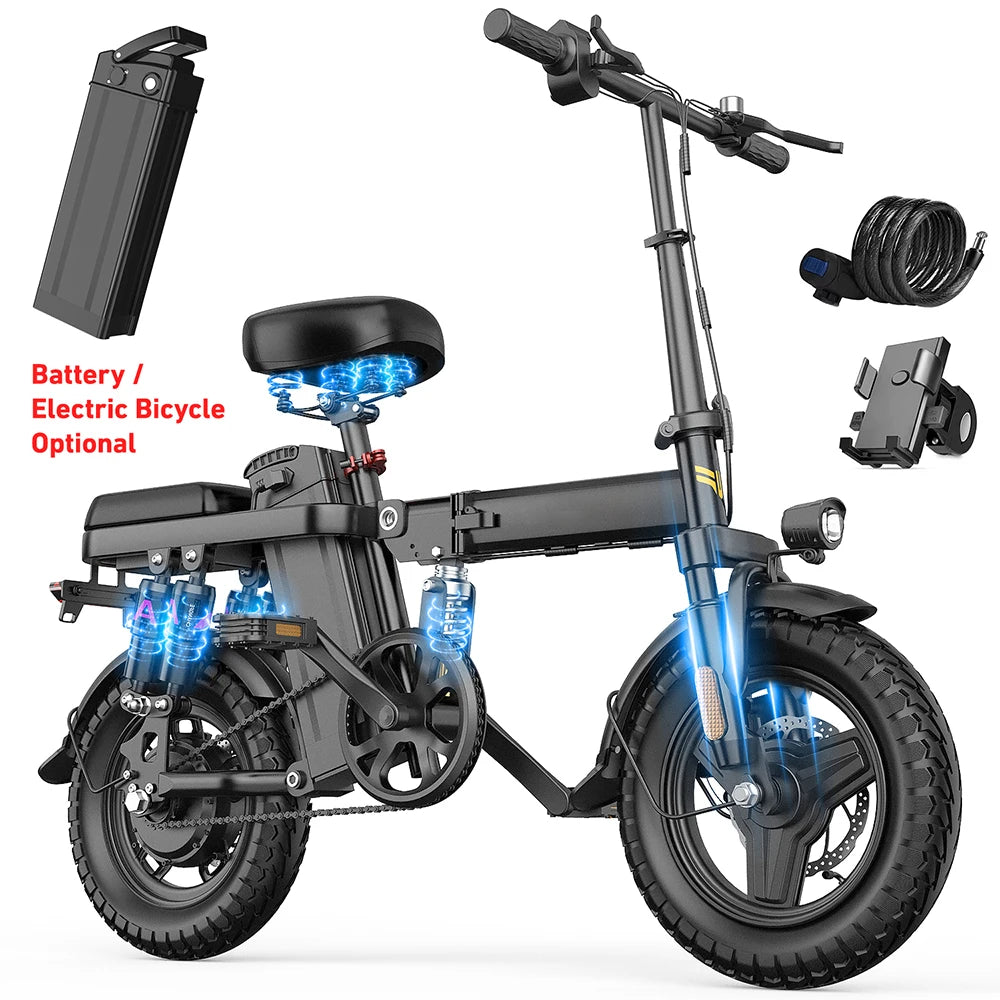 QJ26 1000W 26" Fat Tire Electric Mountain Bike — 48V Off-Road E-Bike, 31MPH, Hydraulic Disc Brakes