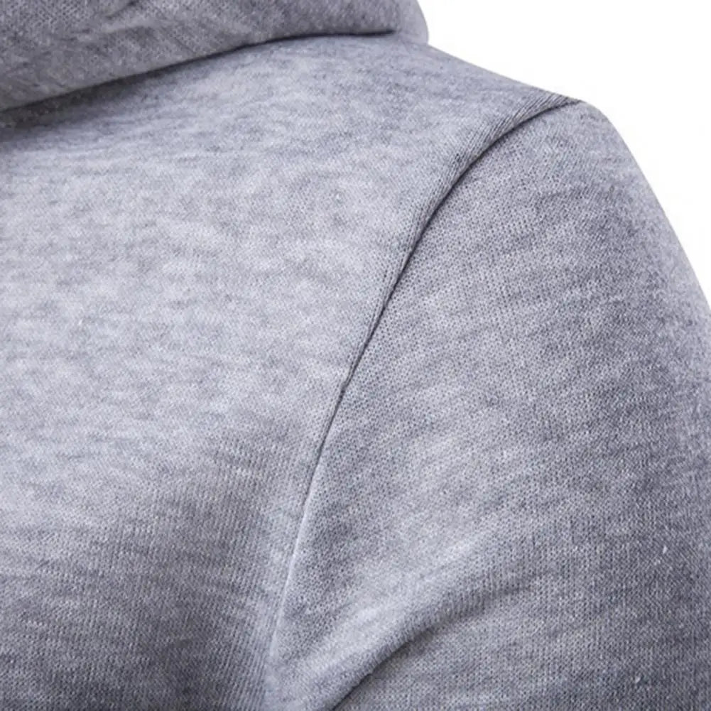 Men's Zip Hoodie Slim Fit Sweatshirt — Fitted Casual Zip-Up Hoodie