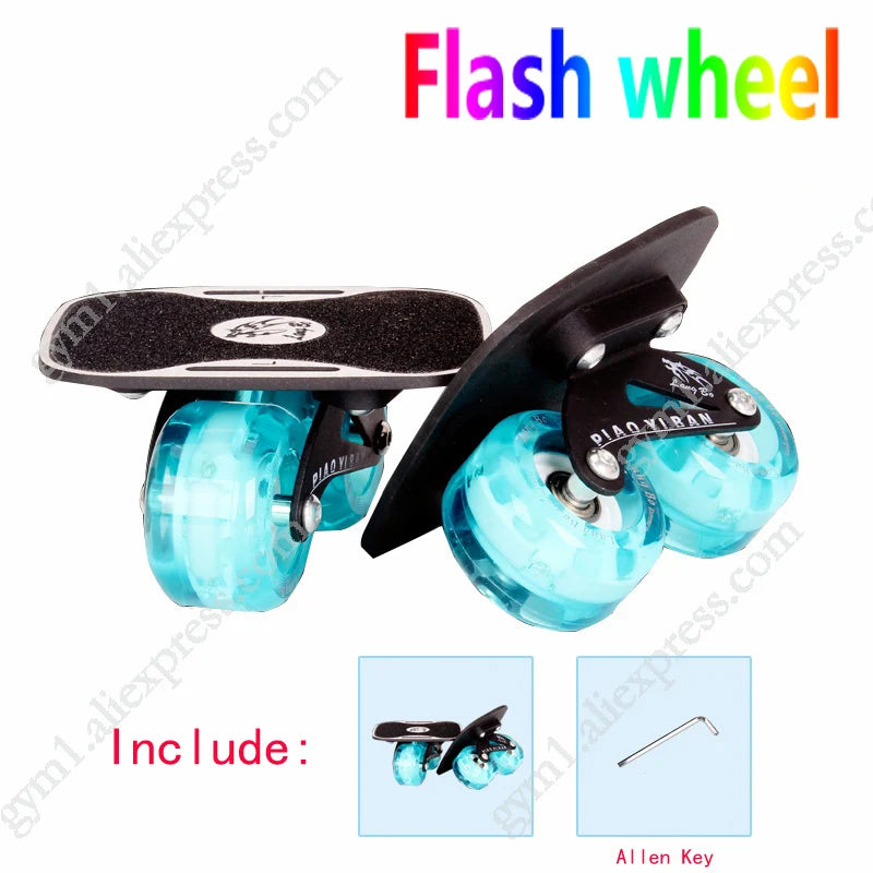 Aluminum Alloy Mini Drift Short Board Roller – 1 Pair Skateboard for Tricks & Street Skating