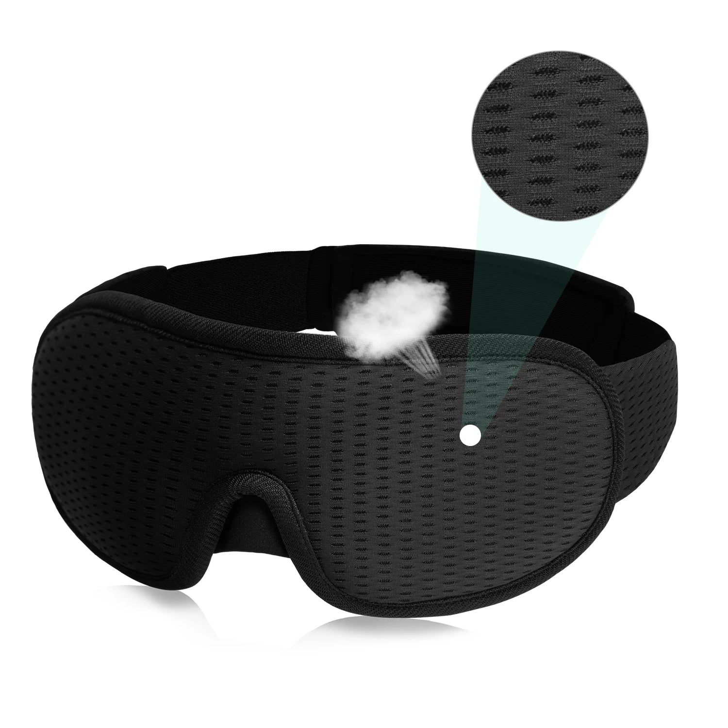 3D Contoured Sleep Mask — Total Blackout Eye Mask for Deep Sleep & Travel
