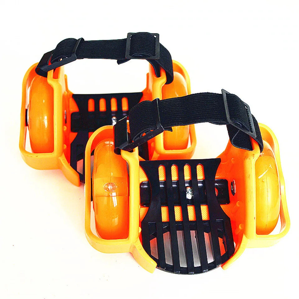 Children's LED Flashing Heel Roller Skate Shoes – Adjustable Hot Wheels Colorful Pulley Strap Skates