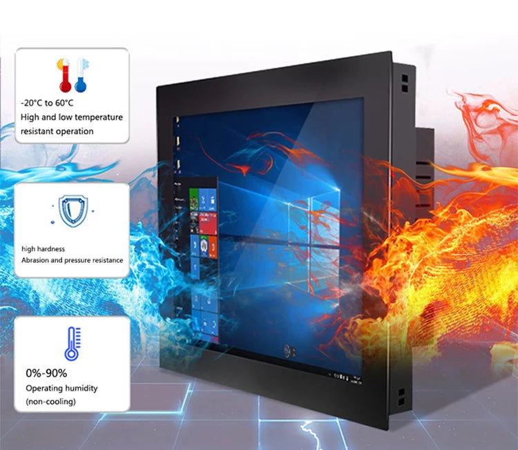 Balahome Industrial All-in-One PC – 10"/12"/15" Resistive Touch, Intel i5, Wi-Fi, RS232, Win10 Pro