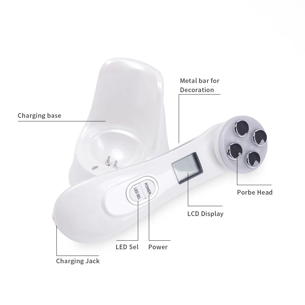 EMS Microcurrent Face Lifting Massager – LED Photon Rejuvenation Beauty Device
