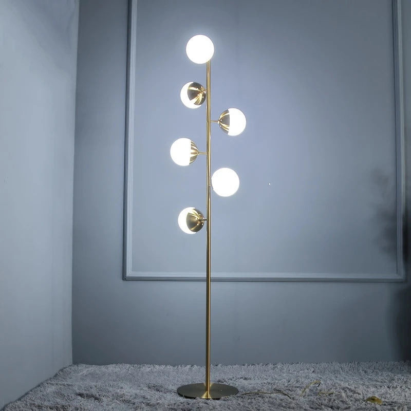 Glass Globe Lamp – Vertical Multi-Light Design