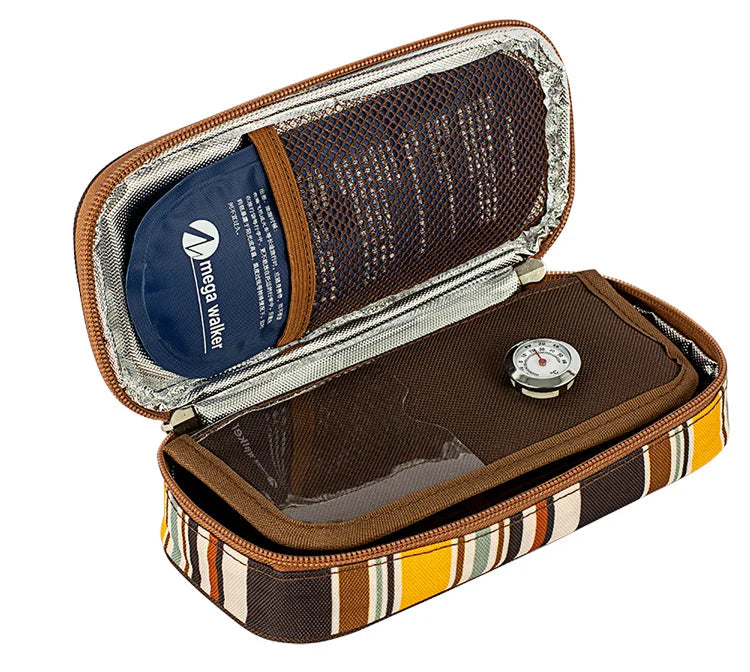 MegaWalke Insulin Cooler Bag – Portable Insulated Diabetic Travel Case with Aluminum Foil Lining