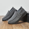 Men's Lightweight Slip-On Walking Shoes — Cushioned Polyester Upper All-Season Loafers