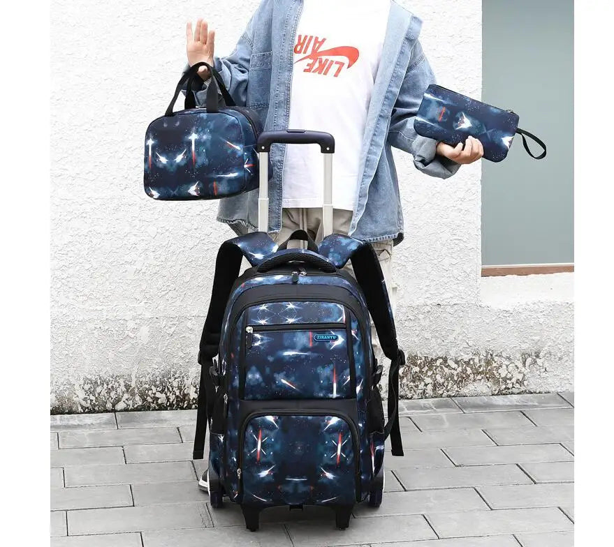 Rolling School Backpack – Detachable Trolley & Set Options