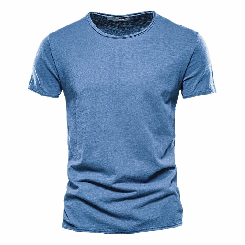 Men's 100% Cotton O-Neck Short Sleeve T-Shirt — Classic Crew Neck Essential