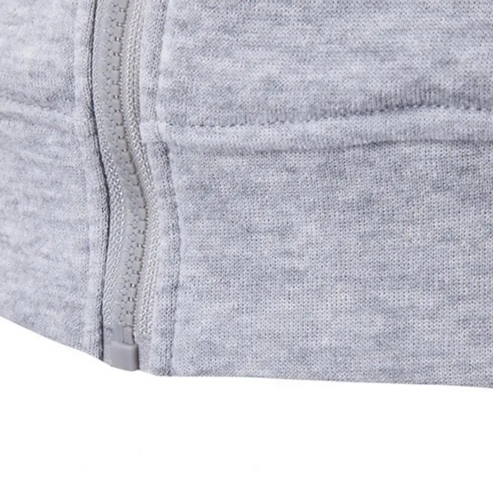 Men's Zip Hoodie Slim Fit Sweatshirt — Fitted Casual Zip-Up Hoodie