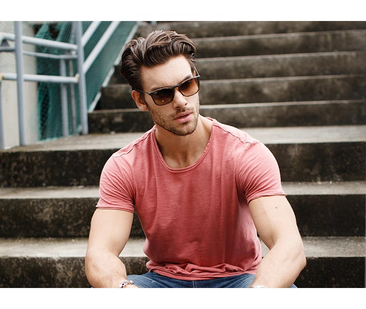 Men's 100% Cotton O-Neck Short Sleeve T-Shirt — Classic Crew Neck Essential