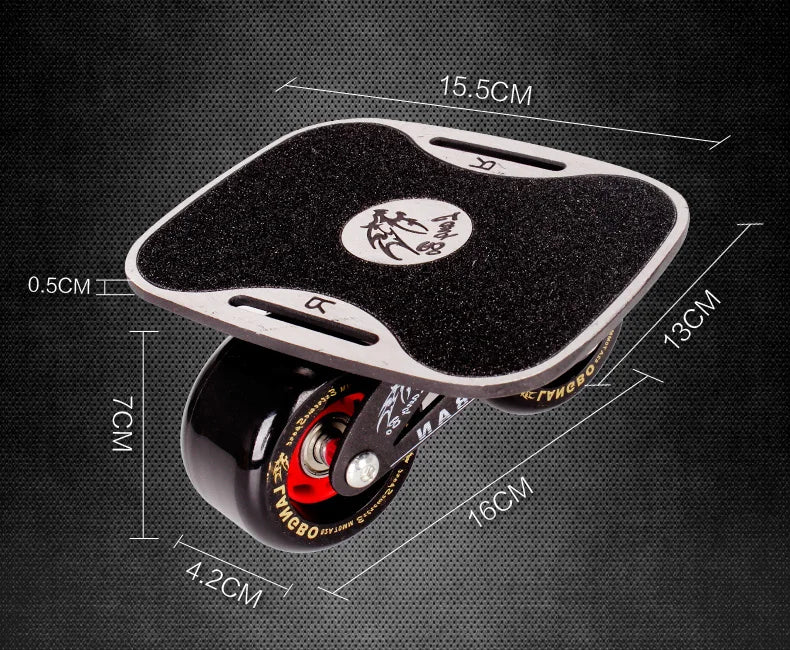 Aluminum Alloy Mini Drift Short Board Roller – 1 Pair Skateboard for Tricks & Street Skating