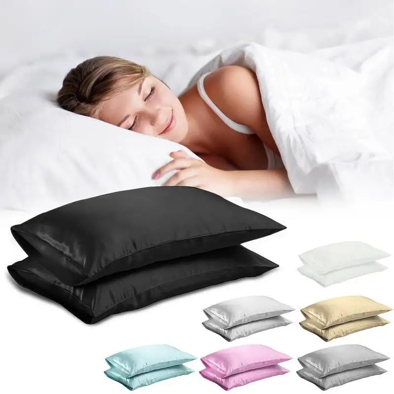 Silky Satin Pillowcase – Queen & King Size, Smooth Hair & Skin-Friendly, 6 Colors