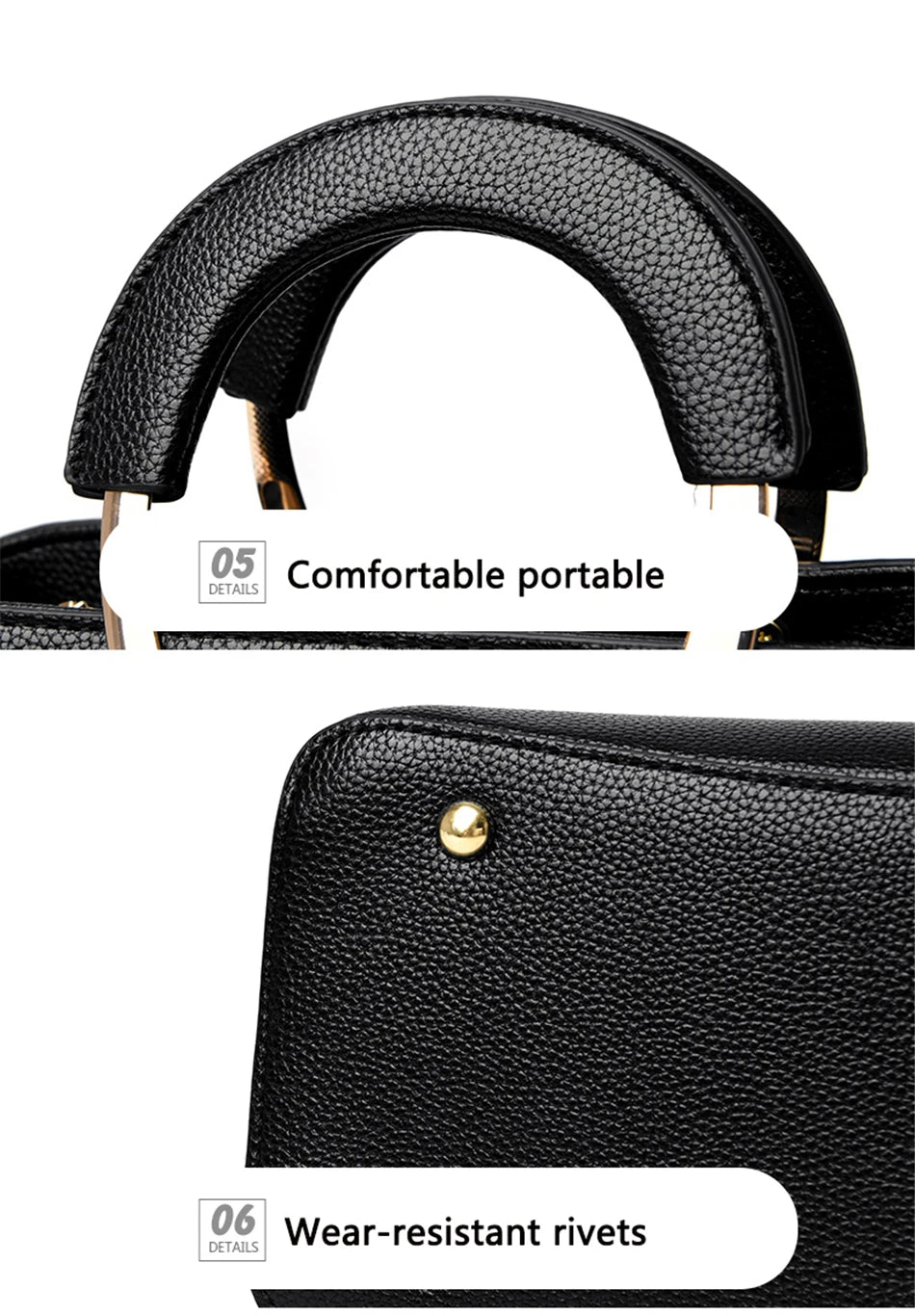 VANDERWAH Luxury Microfiber Leather Casual Tote Bag – Designer Shoulder Crossbody Handbag for Women