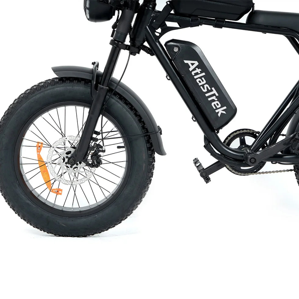 AtlasTrek X5 250W Waterproof Fat Tire Electric Mountain Bike — 48V 15Ah 20" 3-Speed Adult E-Bike