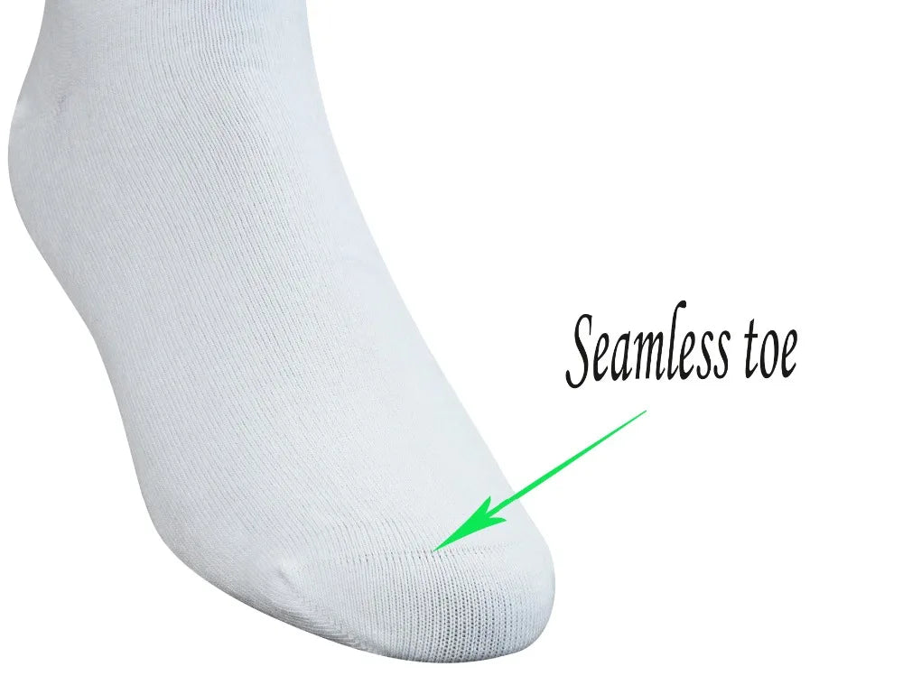 Yomandamor Men's Coolmax Ankle Diabetic Socks – Extra-Wide with Seamless Toe, 5 Pairs