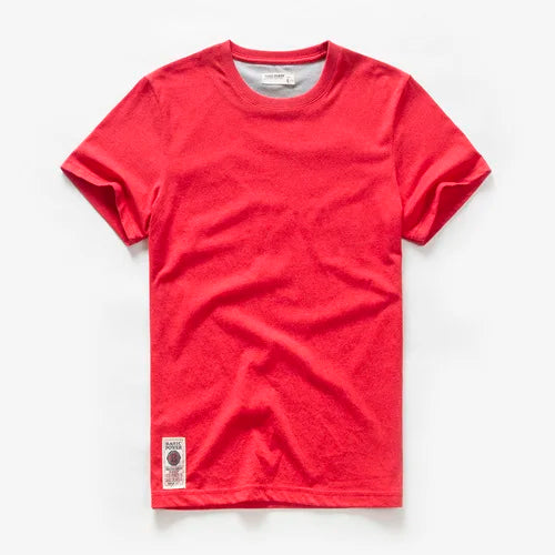 Men's Solid Color O-Neck Cotton T-Shirt — Everyday Essential Tee