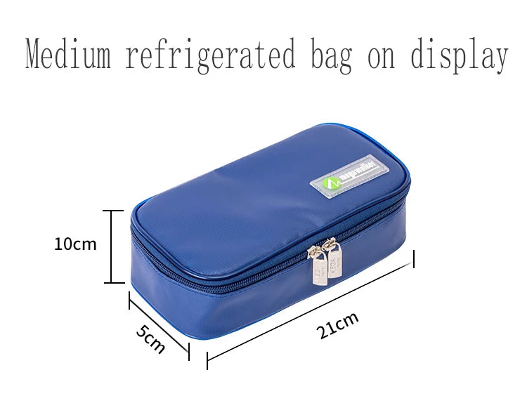 Portable Insulated Insulin Cooler Bag – Nylon Aluminum Foil Diabetic Travel Case with Gel Packs & Thermometer