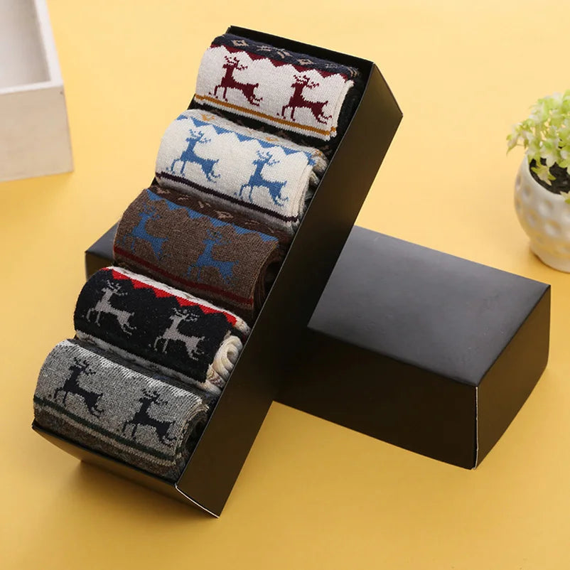 Men's Wool-Blend Winter Crew Socks, 5 Pairs