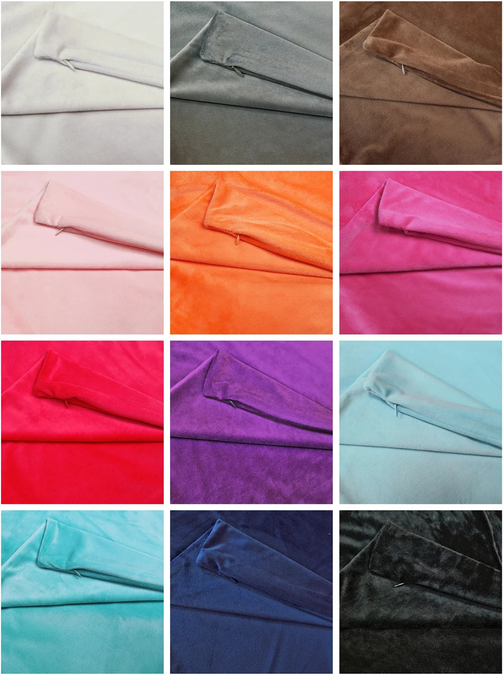 Super Soft Plush Body Pillow Cover – Nordic Solid Color, Multiple Sizes, Hidden Zipper
