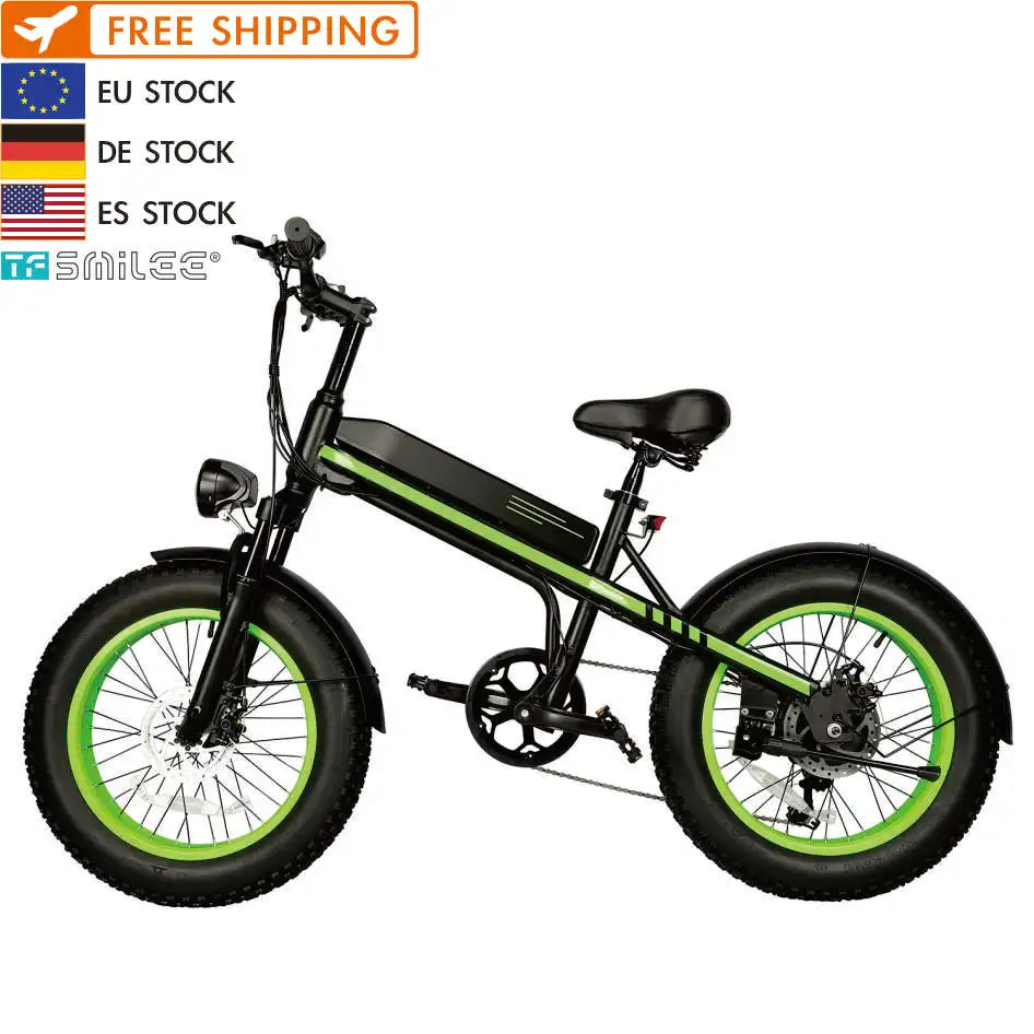 500W Fat Tire Electric Mountain & City Bike — 36V 10Ah 20" Removable Battery Adult E-Bike (USA Warehouse)