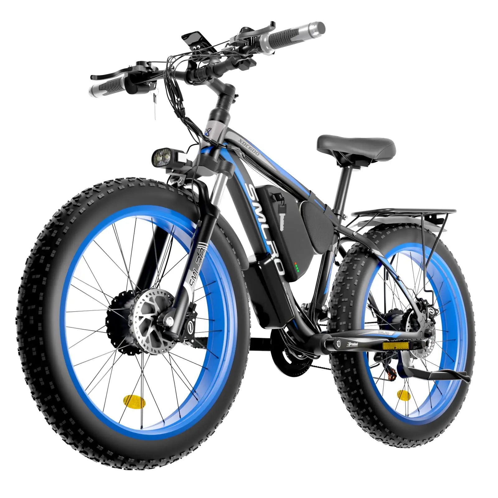 Smlro XDC600 Dual Motor 2000W Fat Tire Electric Bike — 48V 22.4Ah 26" 21-Speed, Hydraulic Disc Brakes