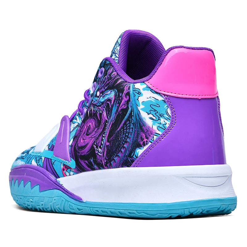 Men's Basketball Style Fashion Sneakers — Air Cushion Mesh Lace-Up Sports Shoes (Sizes 36-45)