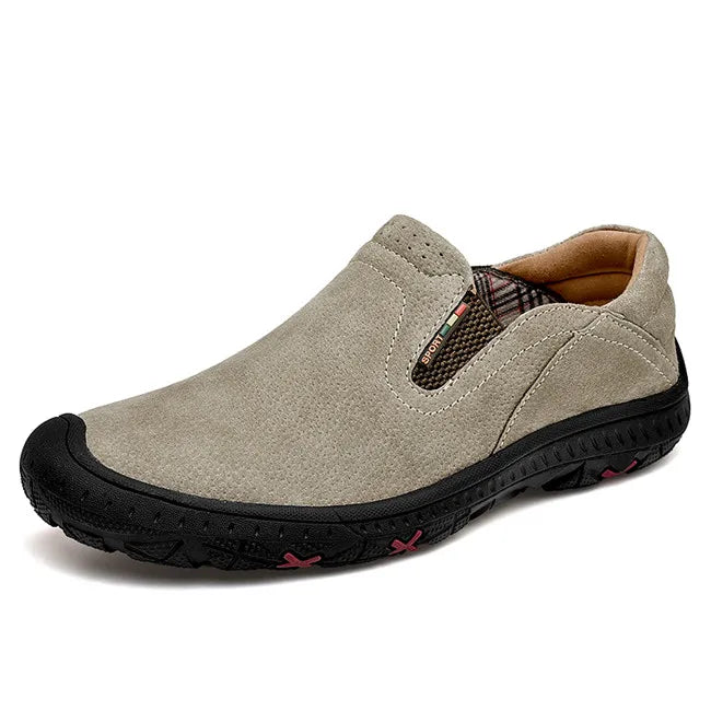 Men's Cow Leather Cotton-Lined Slip-On Loafers