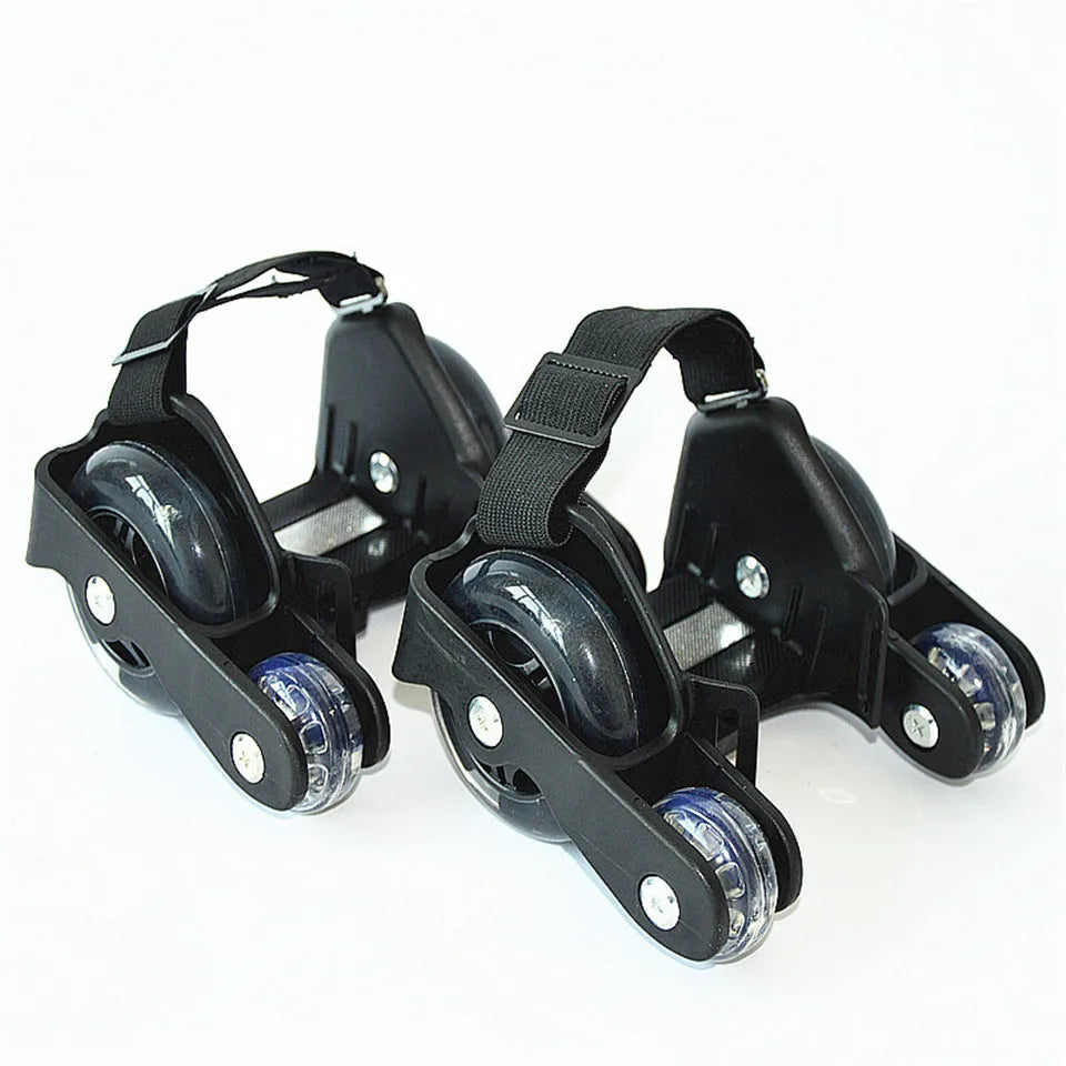 Children's LED Flashing Heel Roller Skate Shoes – Adjustable Hot Wheels Colorful Pulley Strap Skates