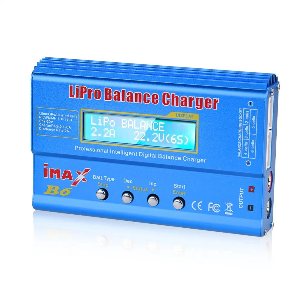 iMAX B6 80W LiPo Balance Charger Discharger – NiMH, Li-ion, NiCd, LiFe, Pb with 15V 6A Adapter