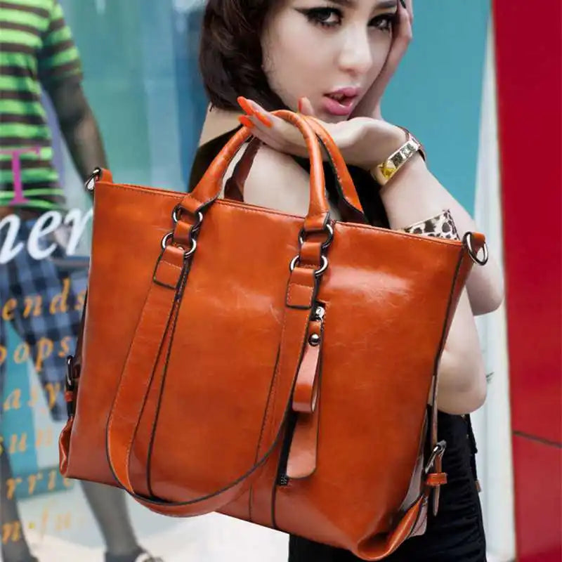 Luxury Patent Leather Large Shoulder Crossbody Tote – Designer Travel Handbag for Women