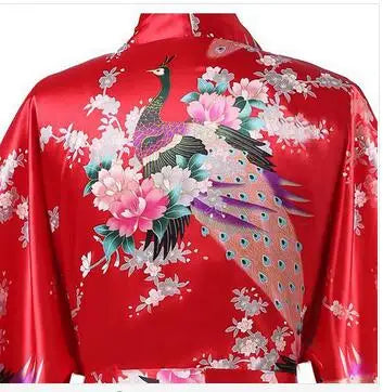 Silk Floral Bridesmaid Kimono Robe | Long Satin Bridal Dressing Gown