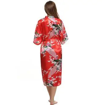 Silk Floral Bridesmaid Kimono Robe | Long Satin Bridal Dressing Gown