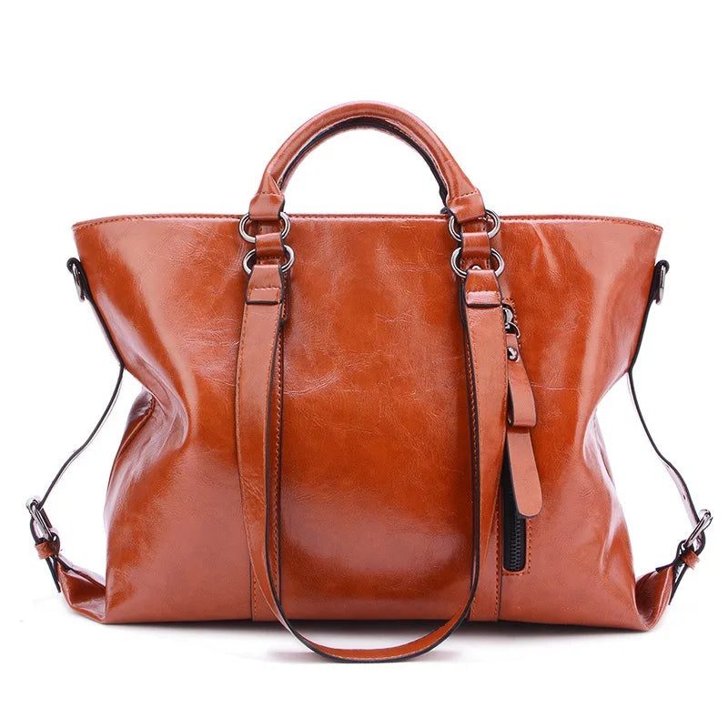 Luxury Patent Leather Large Shoulder Crossbody Tote – Designer Travel Handbag for Women