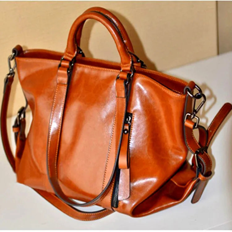 Luxury Patent Leather Large Shoulder Crossbody Tote – Designer Travel Handbag for Women