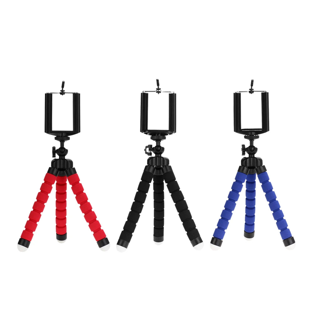 Shoot Hands-Free. Anywhere. — Mini Octopus Flexible Phone Tripod Stand | Smartphone Monopod, Camera Clip Holder, Optional Bluetooth Remote, 3 Colors