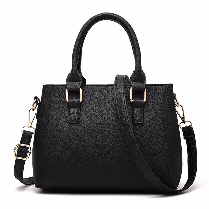 Embroidery Leather Messenger Bag – Women's Handbag with Hair Ball Charm in 12 Colors