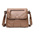 REPRCLA 2-Layer Flap Crossbody Shoulder Bag – Soft PU Leather Messenger Handbag for Women