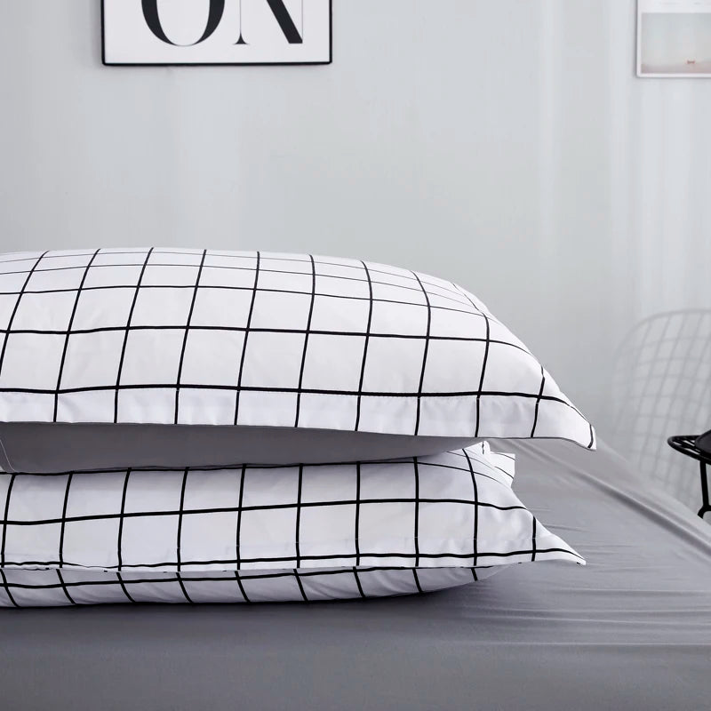 Microfiber Reactive Print Bedding Set – Duvet Cover, Flat Sheet & Pillowcases, 16 Patterns & 5 Sizes