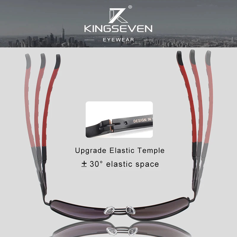 KINGSEVEN Men's Vintage Aluminum Polarized Sunglasses | Coating Lens Driving Eyewear for Men & Women