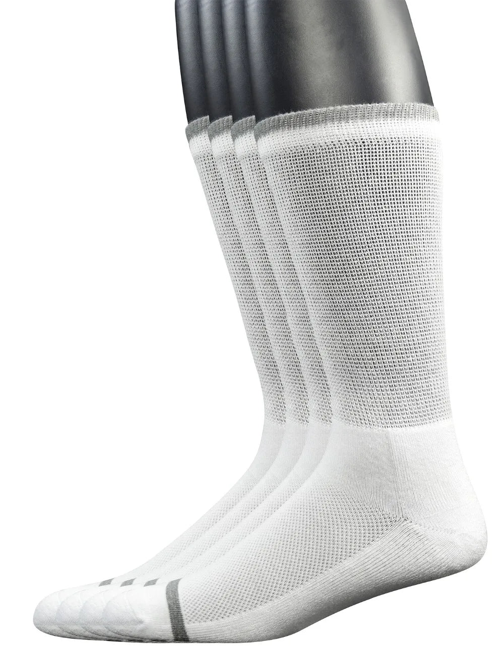 Men's Bamboo Diabetic Crew Socks – 4 Pairs Seamless Toe Cushion Sole Size 10-13