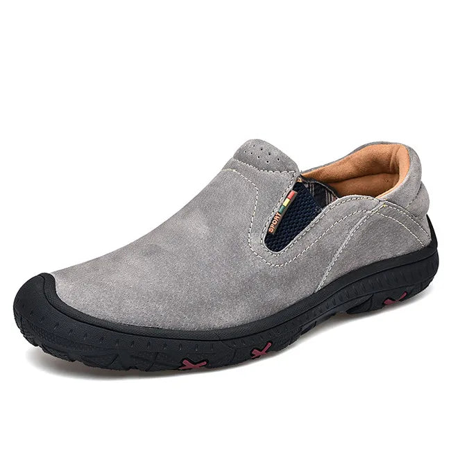 Men's Cow Leather Cotton-Lined Slip-On Loafers