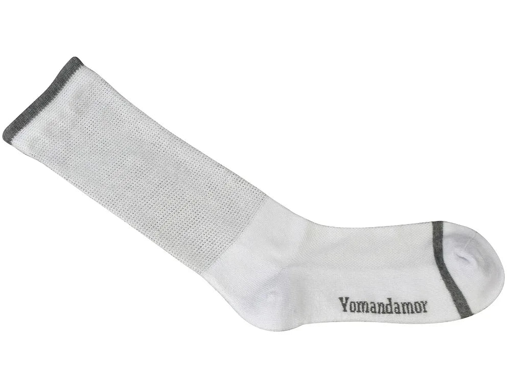 Men's Bamboo Diabetic Crew Socks – 4 Pairs Seamless Toe Cushion Sole Size 10-13