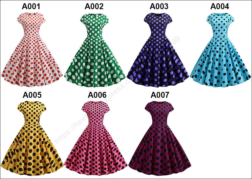 Women Summer Music Note Print Dress 50s 60s Robe Retro Swing Casual Vintage Party Dresses Vestidos
