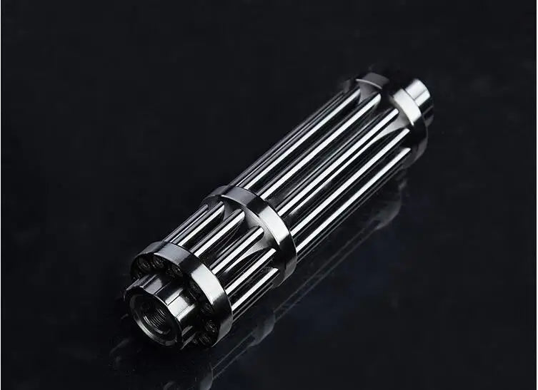 High Power Laser Pointer Pen – Adjustable Focus, 5 Interchangeable Caps for Hunting & Outdoor
