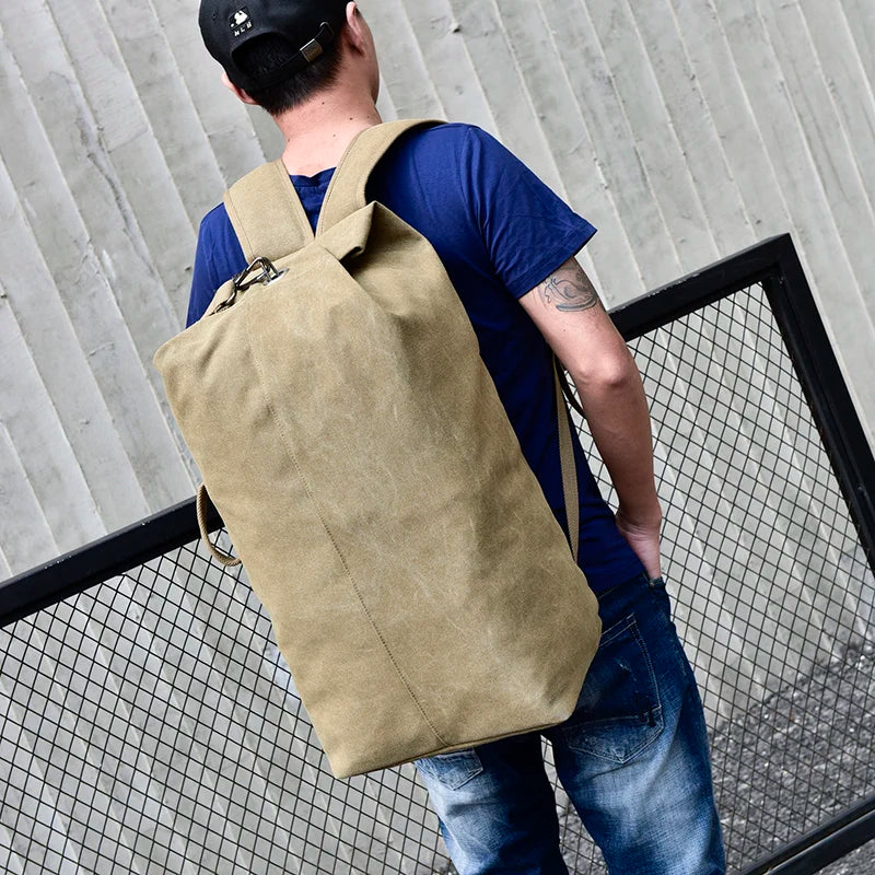 Canvas Hiking Backpack – Large-Capacity Travel Rucksack